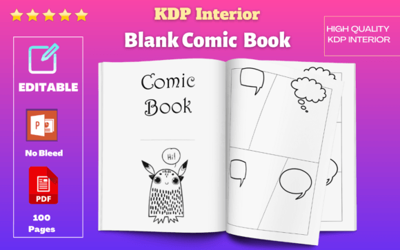 Blank Comic Book KDP Interiors: A Designer's Asset