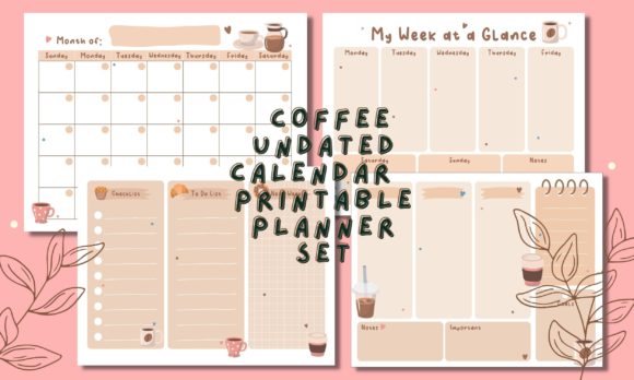 Coffee Undated Calendar & Weekly Planner: A Designer's Asset