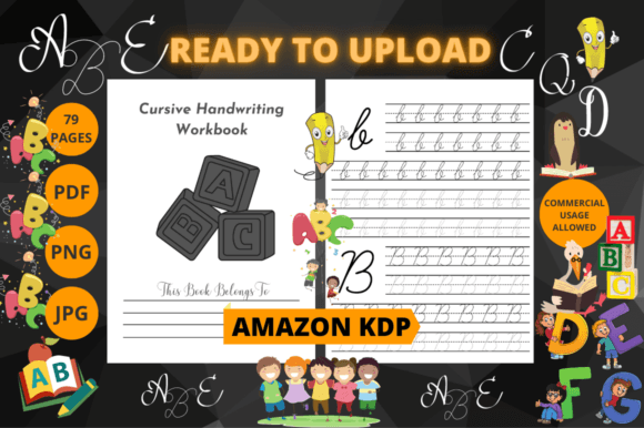 Cursive Handwriting Workbook for Kids: A Design Asset