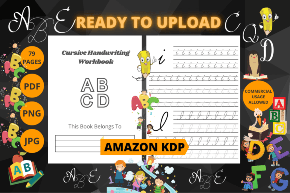 Cursive Handwriting Workbook for Kids V8: A Designer's Asset