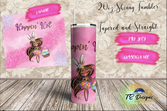 Easter Hoppin' Hot 20oz Skinny Tumbler: A Versatile Design Asset