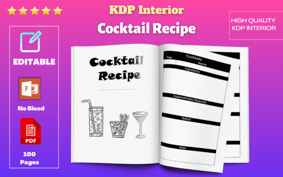 Elevate Your Brand with a Professional Cocktail Recipe Journal Interior