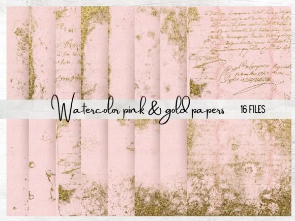 Elevate Your Visual Design with Pink and Gold Papers