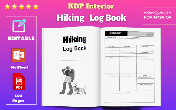Hiking Log Book: A Designer's Guide to KDP Interior Creation