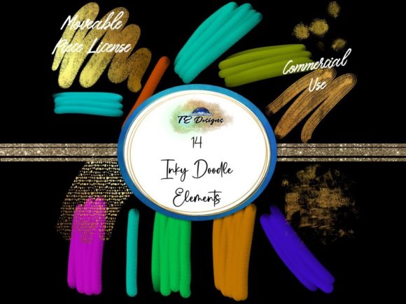 Inky Doodles Elements Clipart: A Designer's Toolkit