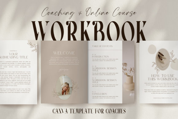 Neutral Boho Canva Workbook for Coaches: Design & Impact