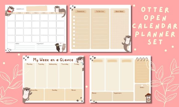 Otter Undated Monthly & Weekly Planner