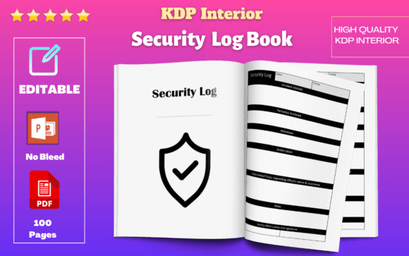 Security Log Book KDP Interior: Professional Incident Documentation Design