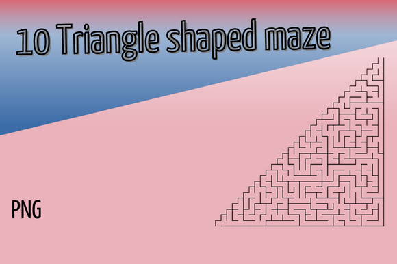 Triangle Shaped Maze: 10 Dynamic PNG Assets for Creative Design